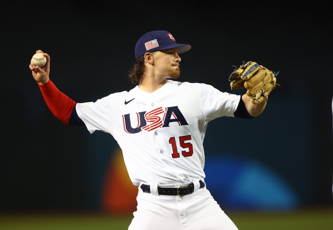 Bobby Witt Jr. playing shortstop for Team USA