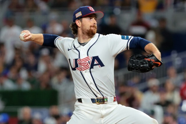 Rookie Nolan McLean pitches for Team USA during the World Baseball Classic. 