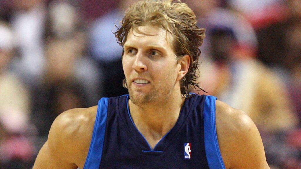 Dallas Mavericks forward Dirk Nowitzki (41) during the third period against the Detroit Pistons at The Palace of Auburn Hills. Dallas defeated the Pistons 95-90.