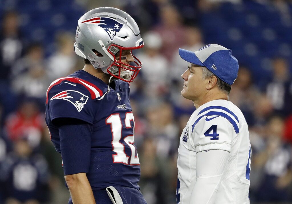 Tom Brady and Adam Vinatieri 2018 Colts v. Patriots