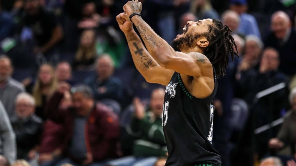 Derrick Rose Legacy: Minnesota Timberwolves guard Derrick Rose celebrates during the fourth quarter against the Utah Jazz at Target Center.