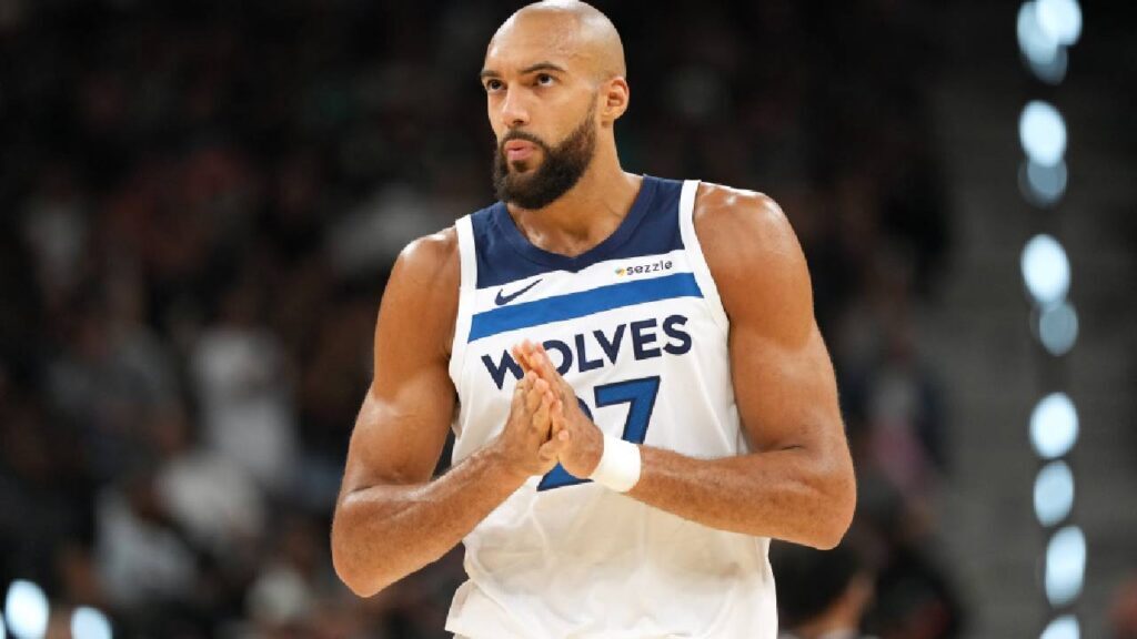 Minnesota Timberwolves center Rudy Gobert (27) during the first half of Game 5 of the first round of the 2026 NBA Playoffs against the San Antonio Spurs at Frost Bank Center. Gobert is among the NBA Veterans Without A Ring.