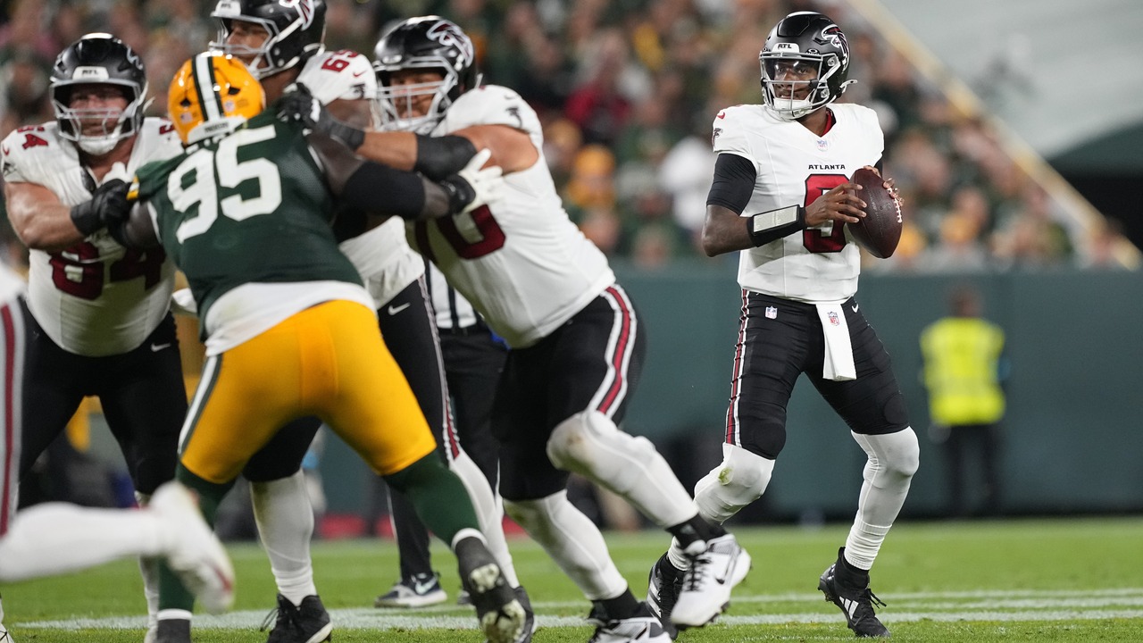 Michael Penix Jr. during Falcons 35-14 win over Packers