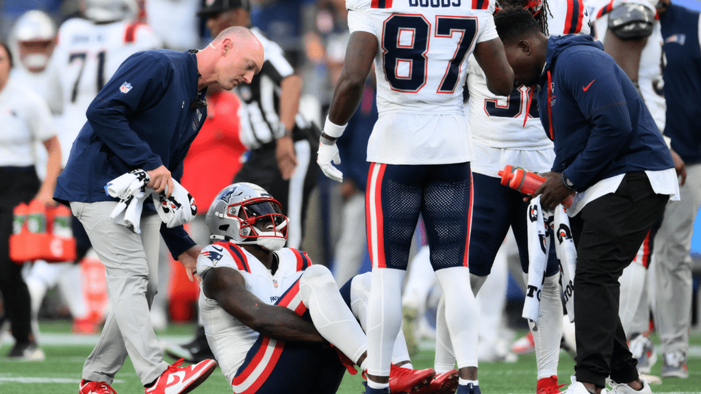 Sep 9, 2026; Seattle, Washington, USA; Seattle Seahawks defensive tackle Leonard Williams (99) sacks New England Patriots quarterback Drake Maye (10) during the fourth quarter at Lumen Field. Mandatory Credit: Steven Bisig-Imagn Images