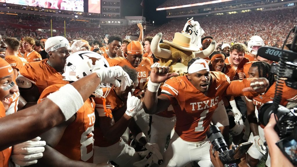 Texas celebration after Texas vs Ohio State