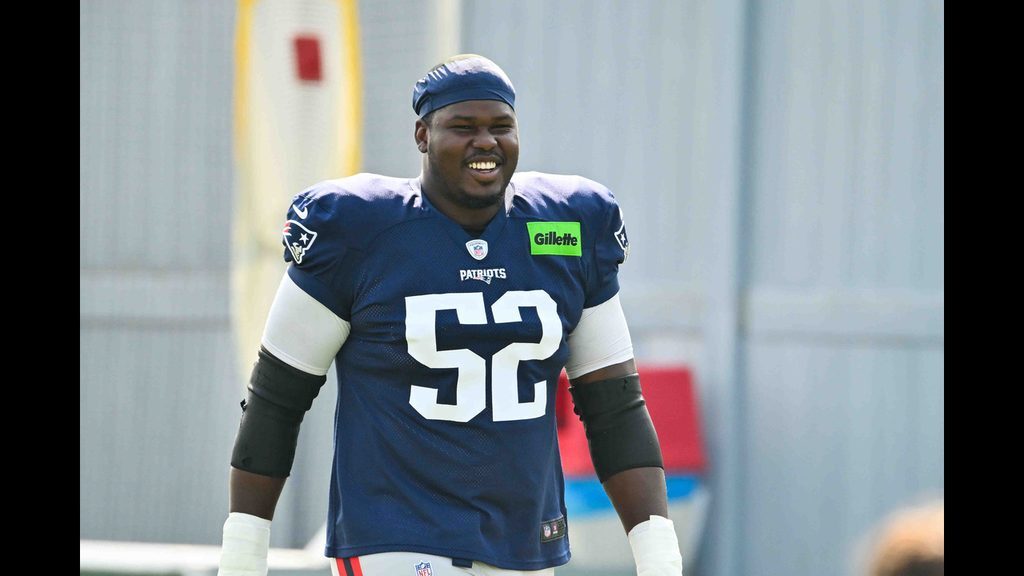 Marcus Bryant at New England Patriots Practice August 11, 2026
