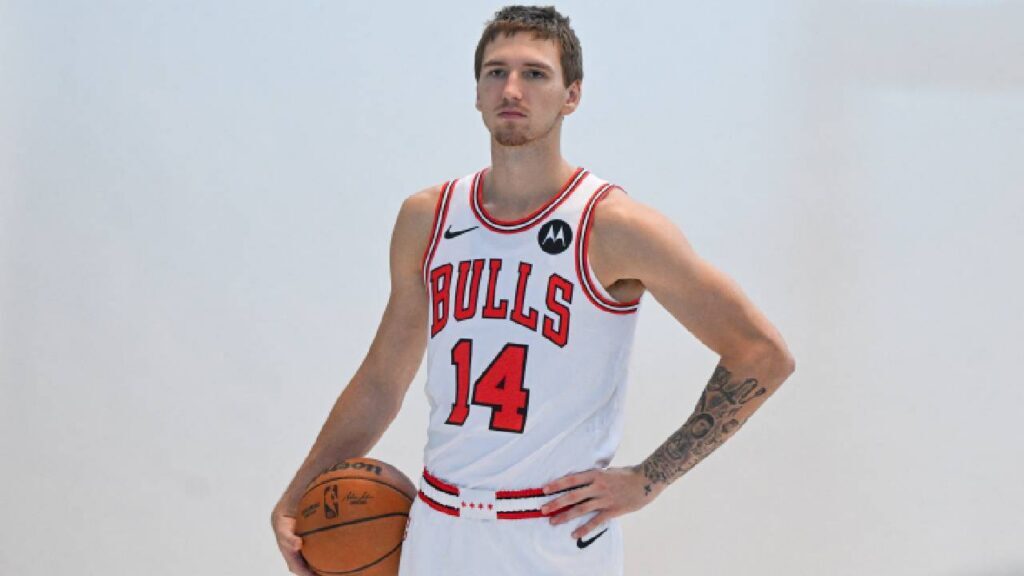 Chicago Bulls Training Camp forward Matas Buzelis poses during 2026 Media Day in Chicago.