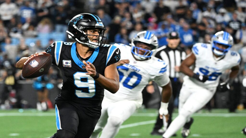 Detroit Lions defense during Panthers game