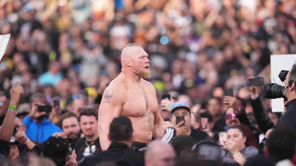 brock lesnar walking to the ring