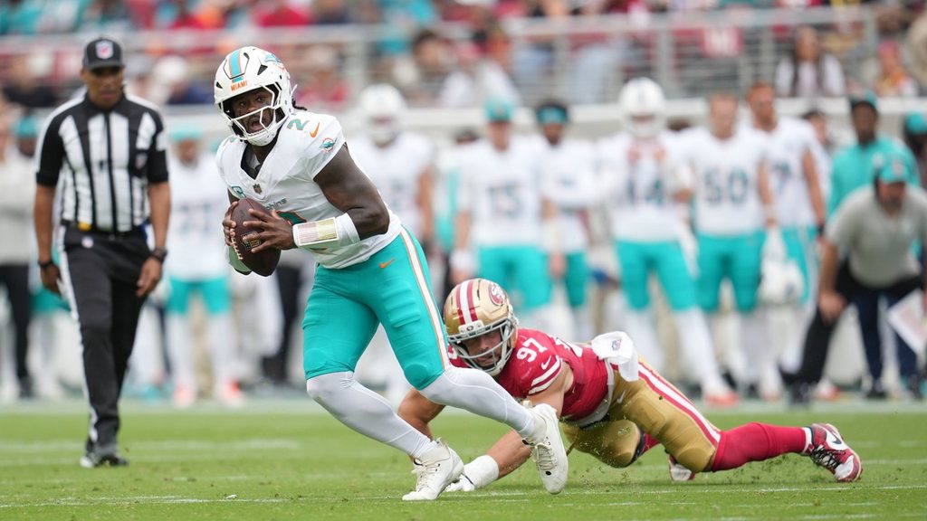 49ers defensive end Nick Bosa during an NFL game