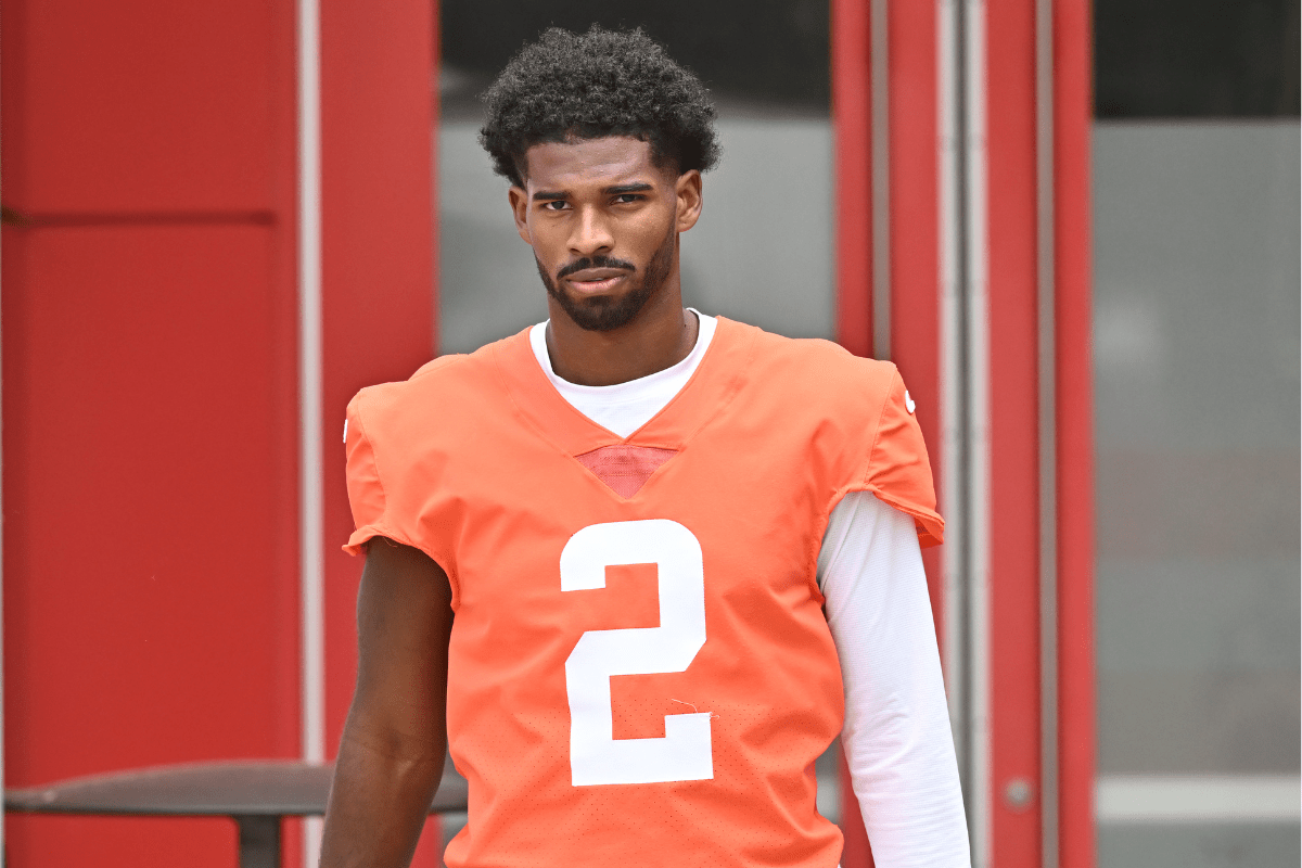 Jun 11, 2026; Berea, OH, USA; Cleveland Browns quarterback Shedeur Sanders (2) during minicamp at CrossCountry Mortgage Campus. Mandatory Credit: Ken Blaze-Imagn Images