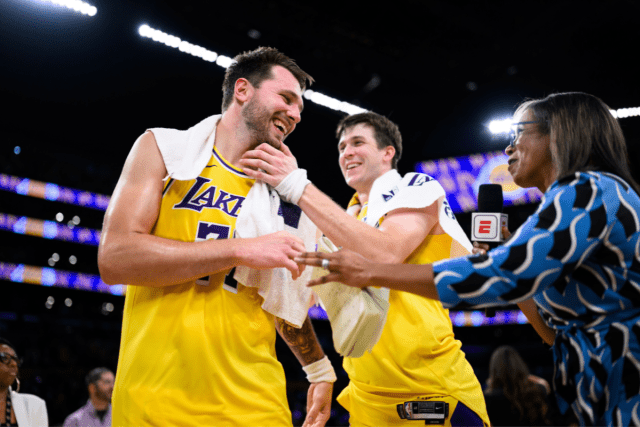 Luka Doncic and Austin Reaves Los Angeles Lakers
