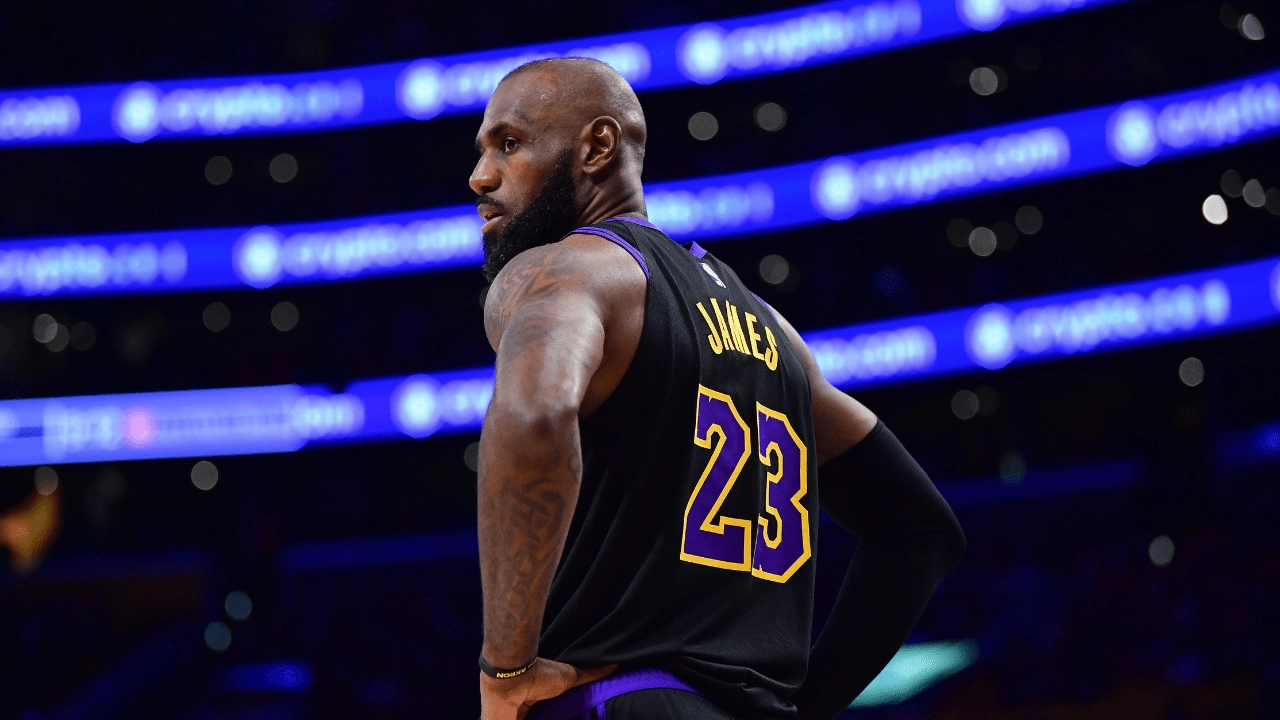 May 11, 2026; Los Angeles, California, USA; Los Angeles Lakers forward LeBron James (23), who just signed with the Philadelphia 76ers, during the second half in game four of the second round of the 2026 NBA Playoffs at Crypto.com Arena. Mandatory Credit: Gary A. Vasquez-Imagn Images