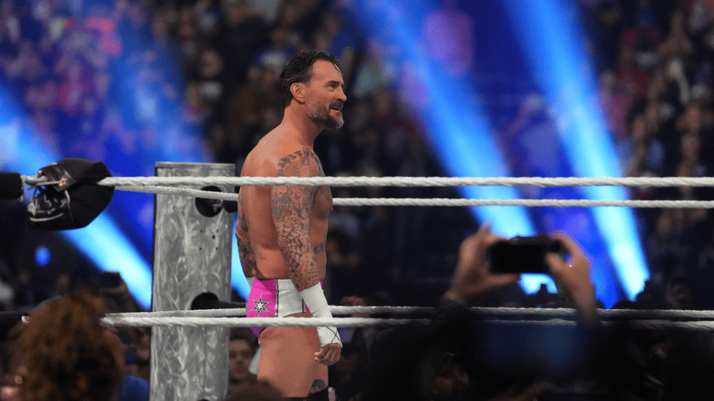 CM Punk competes. 