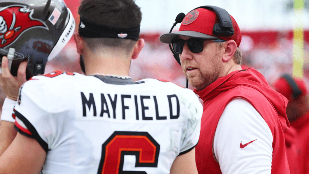 Baker Mayfield and Liam Coen