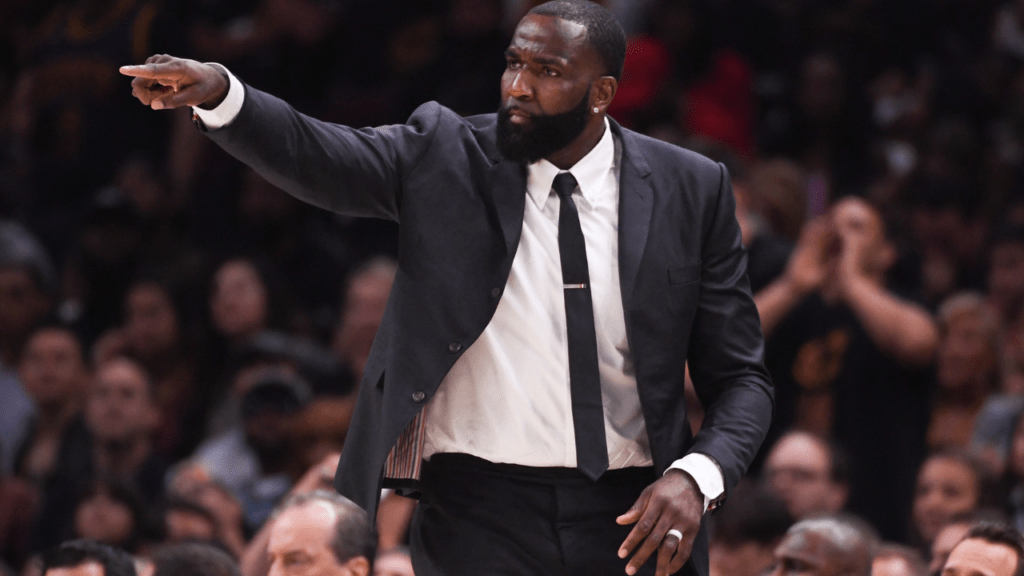 June 8, 2018; Cleveland, OH, USA; Cleveland Cavaliers center Kendrick Perkins (21) during the second quarter in game four of the 2018 NBA Finals against the Golden State Warriors at Quicken Loans Arena. The Warriors defeated the Cavaliers 108-85 to complete a four-game sweep. Mandatory Credit: Kyle Terada-USA TODAY Sports. Kevin Durant.