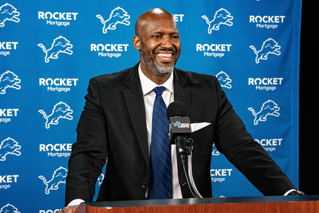 A photo of Lions GM Brad Holmes.