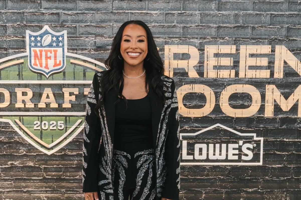 NFL agent Nicole Lynn in the Green Room at the 2025 NFL Draft.