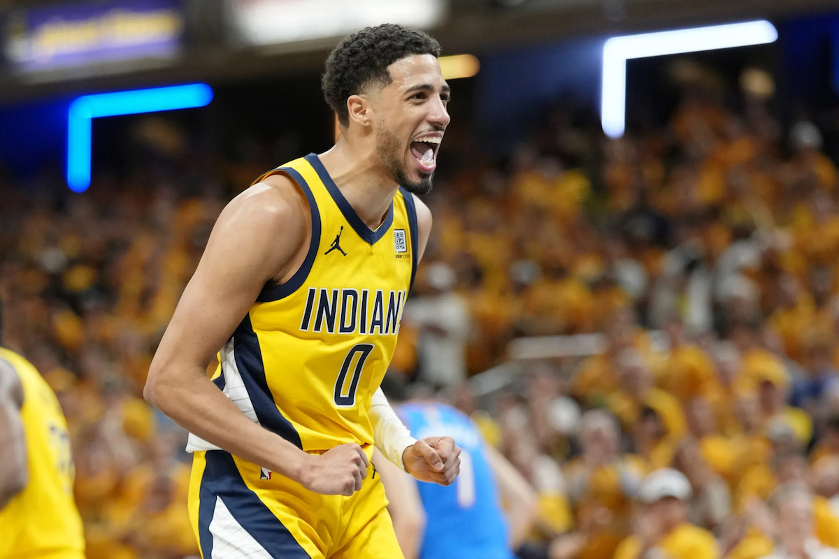 Indiana's Tyrese Haliburton played through a strained calf muscle in his team's Game 6 victory.