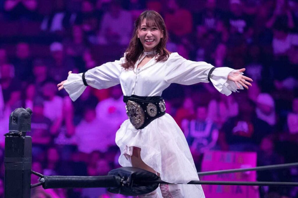 Riho when she was a champion in AEW