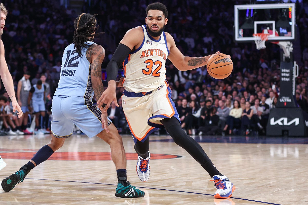 The Knicks' Karl-Anthony Towns.
