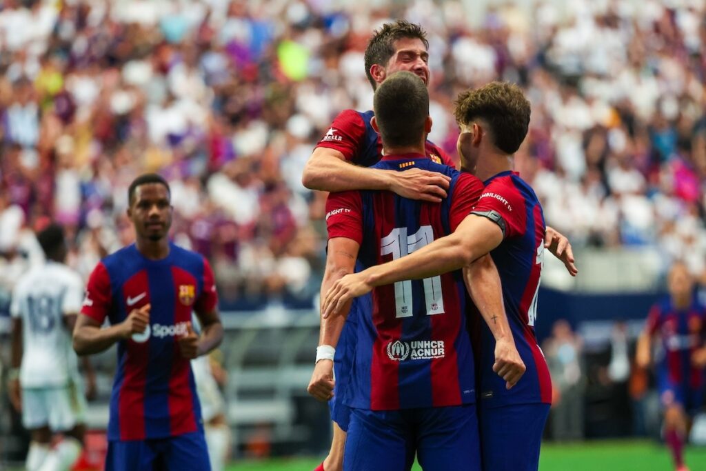 Barcelona's goalscorer, Ferran Torres