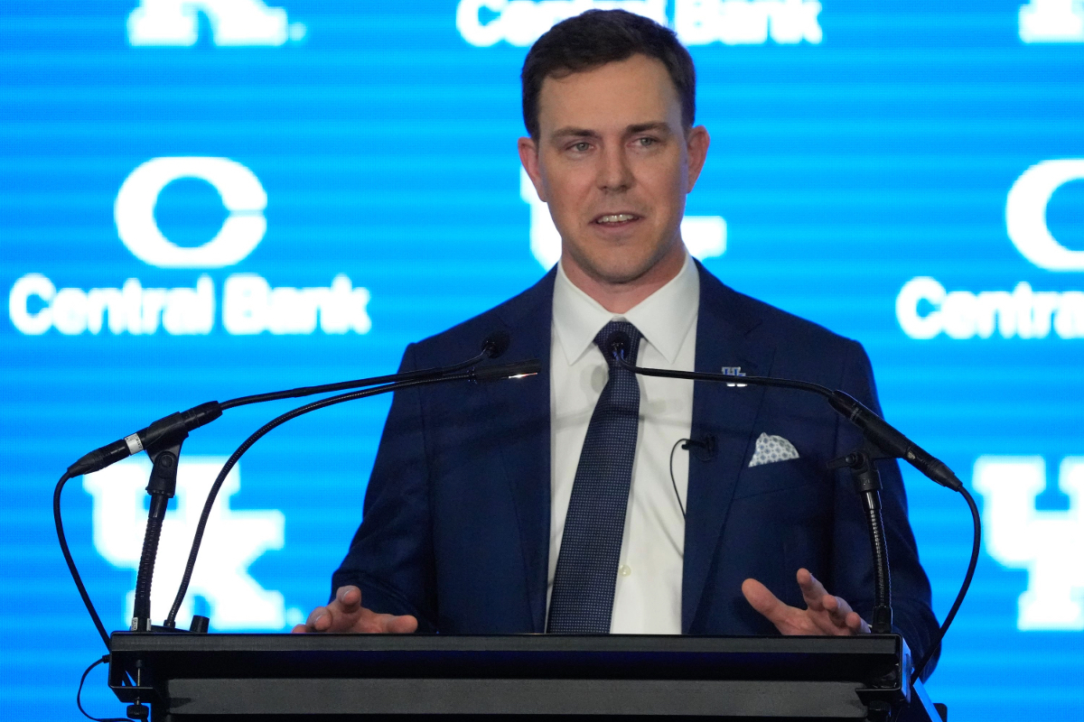 Will Stein was all amped up during his introductory press conference as the Kentucky Wildcats' new head coach