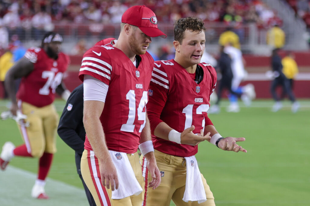 Sam Darnold backed up Brock Purdy and developed immensley in 2023.