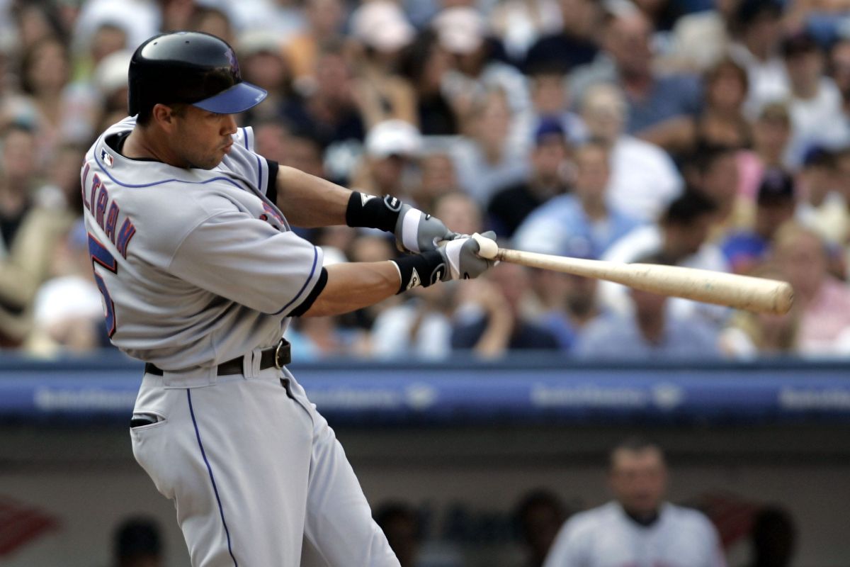 Mets Carlos Beltran hits an rbi single in the 5th against the Yankees, in the second game of the subway series at Yankee Stadium June 25, 2005. The Mets defeated the Yankees 10 - 3. Beltran was elected in his fourth year of eligibility to the Hall of Fame.
