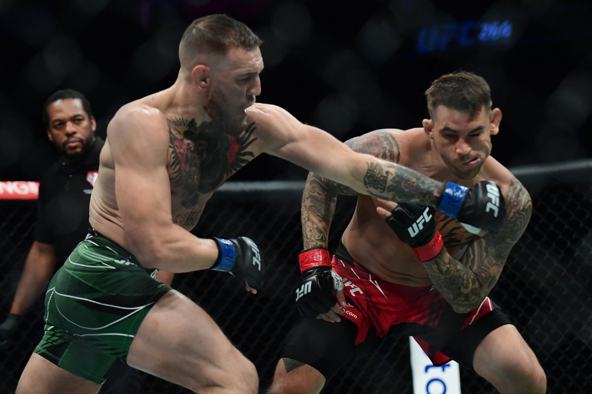 Conor McGregor landing a punch