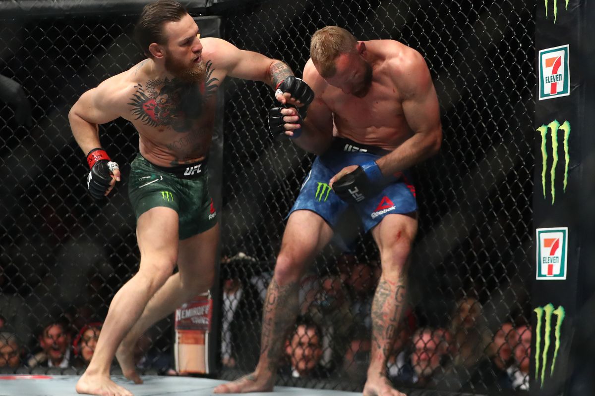 Conor McGregor throwing a punch
