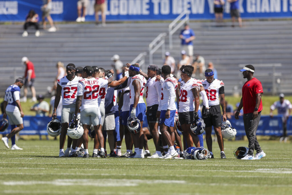 New York Giants at training camp