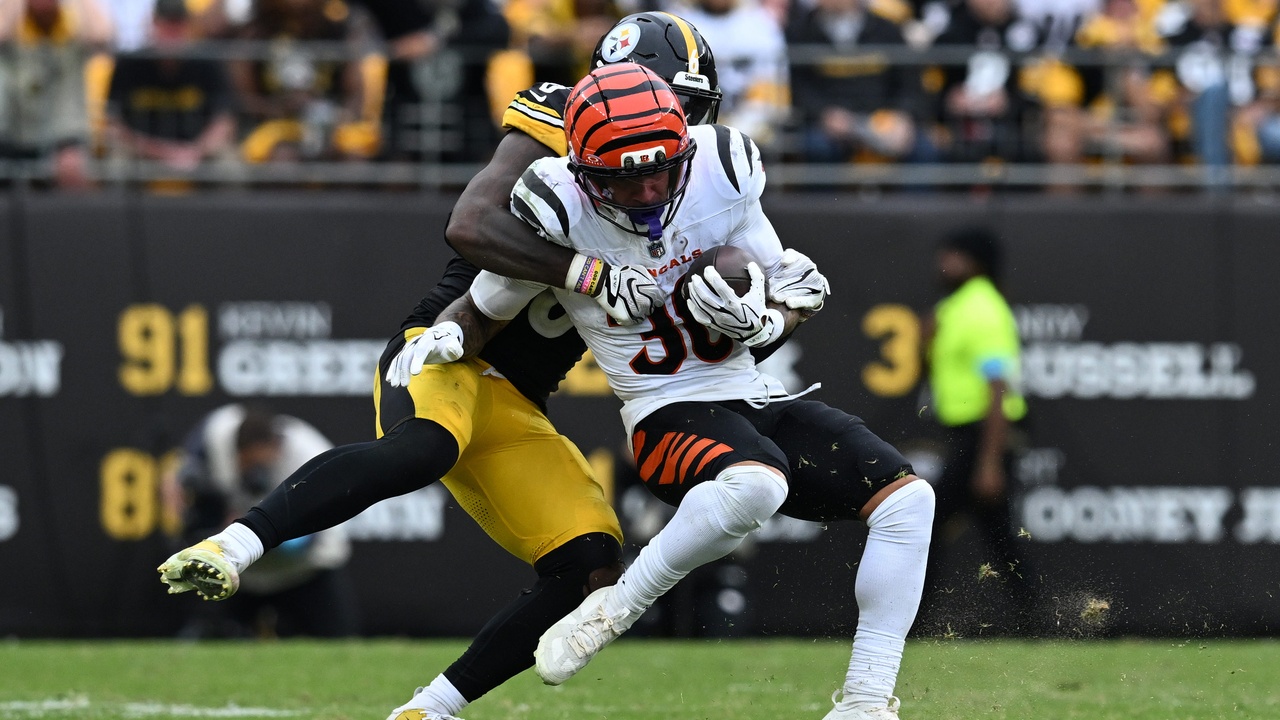 Steelers and Browns players during Thursday Night Football